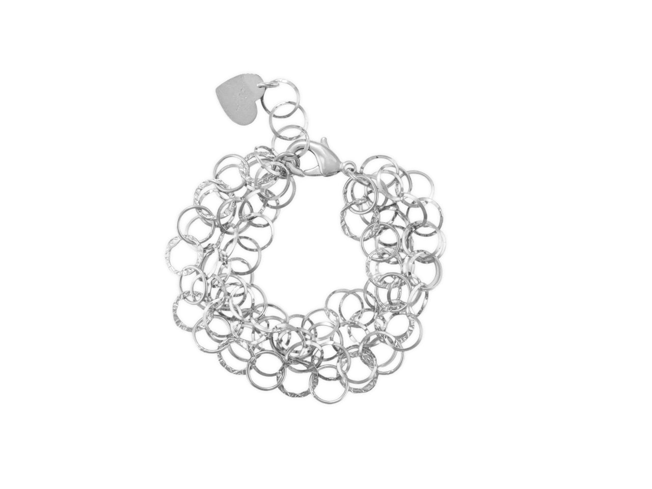 Bracciale Donna Acciaio 4US cesare paciotti multifilo ad anelli 4UBR7318W